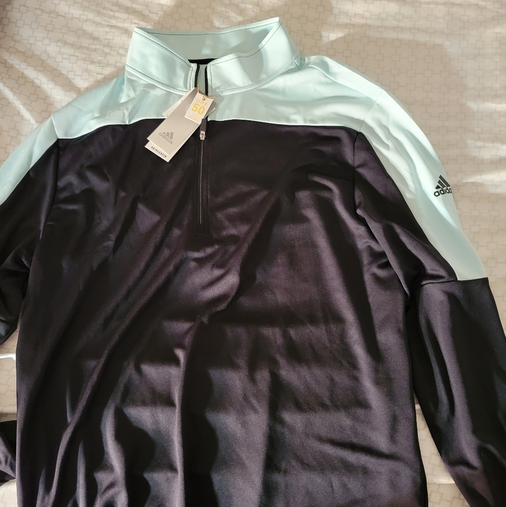 Adidas long sleeve Golf shirt, PrimeGreen, Tall